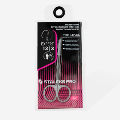 Staleks Pro Expert 13/3 Profi Linkshänder-Nagelhautschere mit Haken