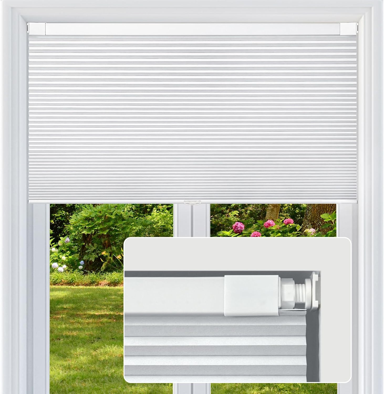 Cordless Honeycomb Cellular Shades, Blackout Blinds, Easy In
