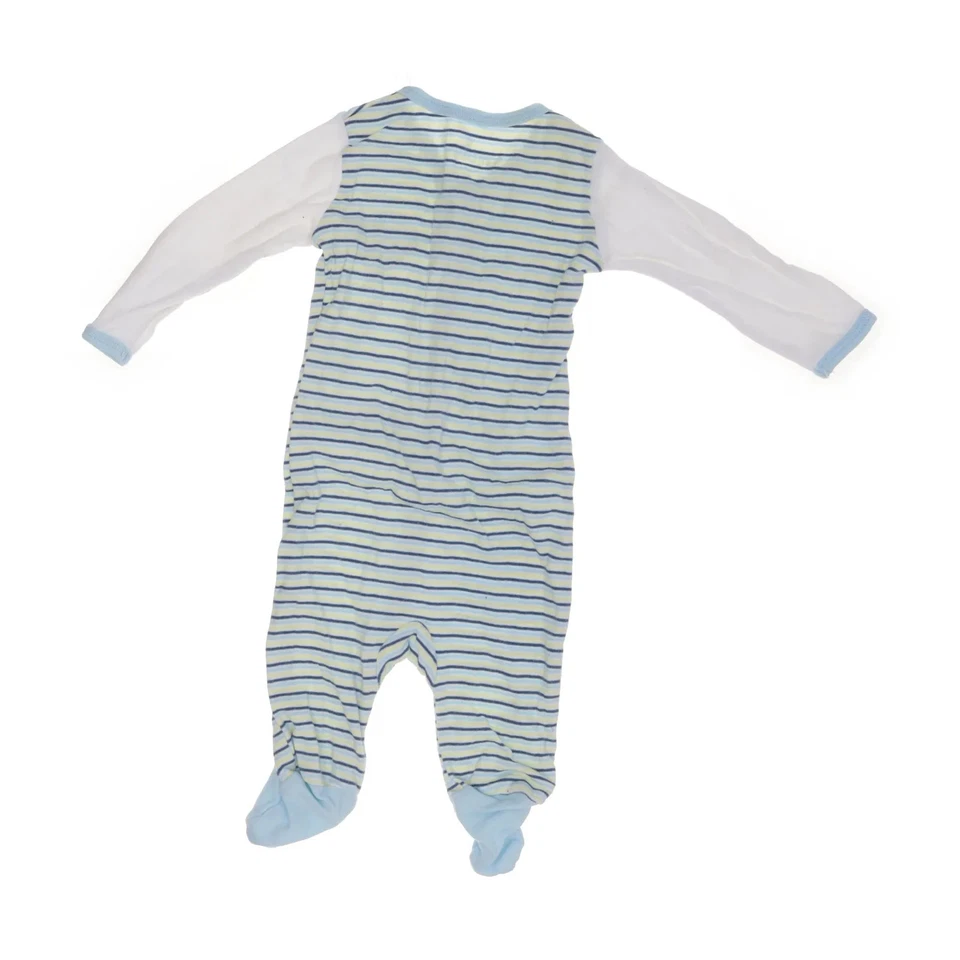 Superman, Strampler, Größe: 50/56, Blau/Gelb/Weiß, Baumwolle, Streifen #CaL - Bild 2 von 4