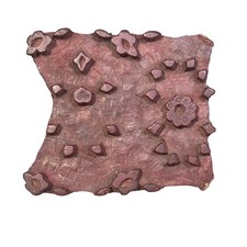 Hand Carved Wooden Textile Printing Block Stamp Floral Pattern Fabric Craft