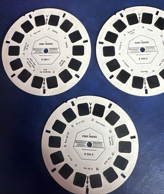 View-Master Pony Riding D234 3 Rollen Set 3D Vintage Bilder Viewmaster 80er