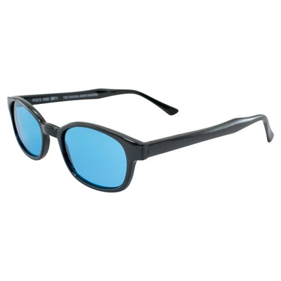 #ad Pacific Coast Original KD#x27;s Biker Sunglasses Black Frame Turquoise Lens $13.99