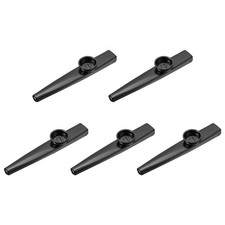 Kazoo Musical Instrument Aluminum Alloy Black with Flute Diaphragm 5Pcs