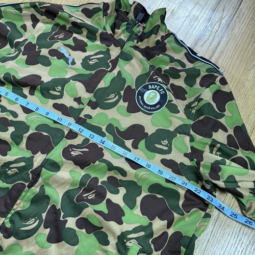 A Bathing Ape x Puma BAPE FC Soccer Warm Up Track Jacket Bape Camo Green XL Mens - Picture 12 of 13