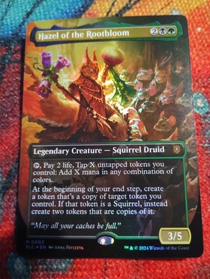 BORDERLESS FOIL Hazel of the Rootbloom - BLC - NM - MTG - Magic: The Gathering