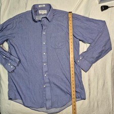 Vintage Burberrys of London Blue Button Up Shirt Made In USA Men's 16.5-36 BLUE