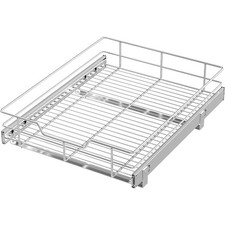 Pull Out Cabinet Organizer 18" W X 22" D, Chromed, Full Slide Out Drawers
