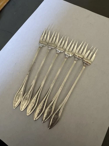 Towle Mary Chilton Sterling Cocktail Forks Set Of 6