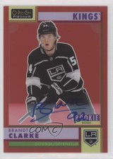 2022 O-Pee-Chee Platinum Retro Rookies Red Rainbow Brandt Clarke #R-96 Auto 0x04
