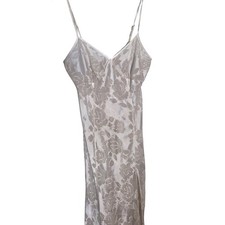 Victorias Secret Gold label Slip Chemise Clip Sheer Maxi Ivory Sm Bridal Slit