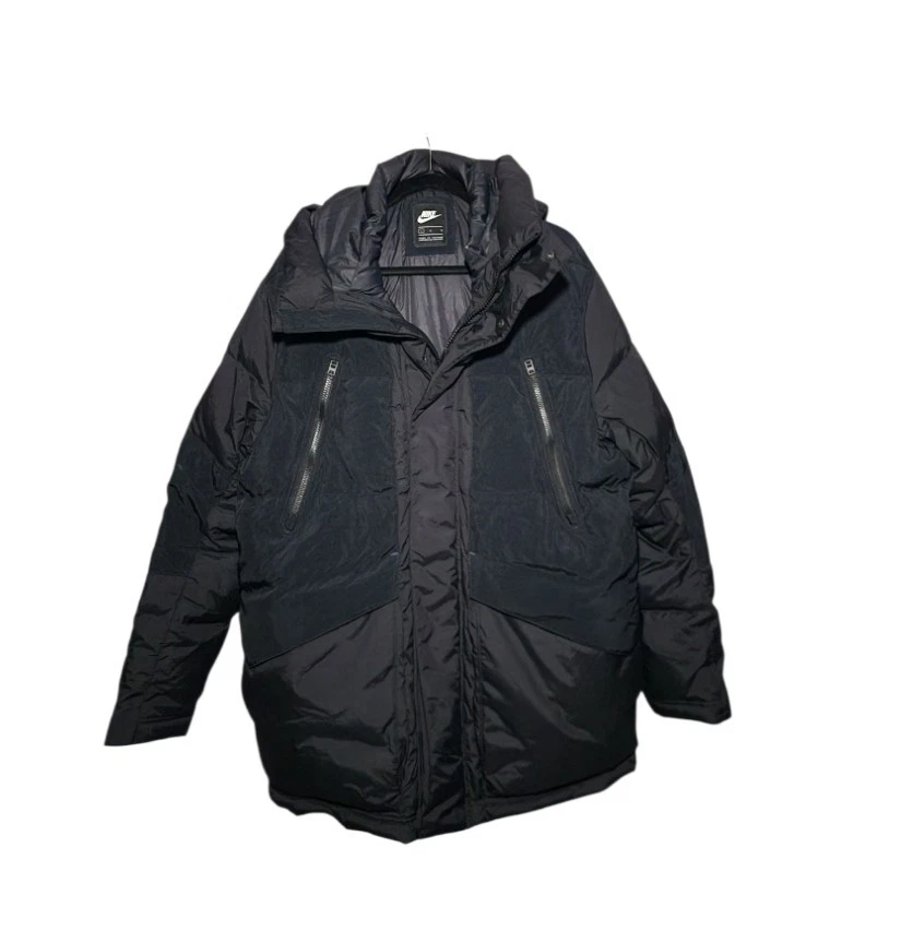 Chaqueta negra parka repelente relleno de plumón Nike Sportswear para hombre talla L CU4392 Foto 2 de 4