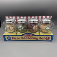 Melissa and Doug Food Play 5 piece Let's Play House Pizza Seasoning Set New Rare