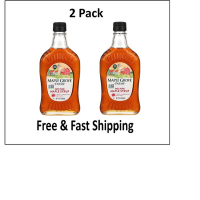 Maple Grove Farms Pure Maple Syrup, 12.5 Oz, 2 Pack