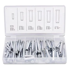 60 Piece Clevis Pin Set Zinc Coated Steel Fasteners For Home Diy Projects