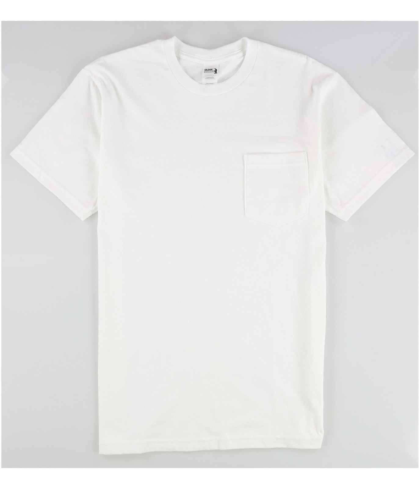 Мужская базовая футболка с карманом Gildan, белая, M 897190061522