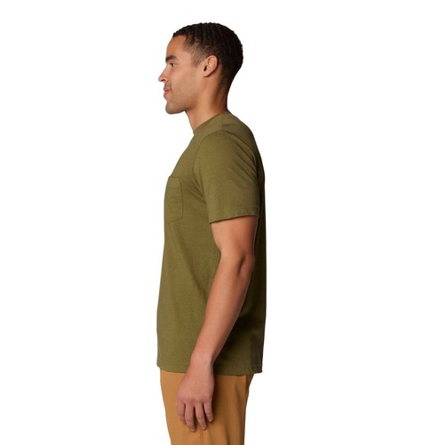 Mountain Hardwear On Edge Short Sleeve Men's Shirt, Combat Green, Large - Picture 3 of 4