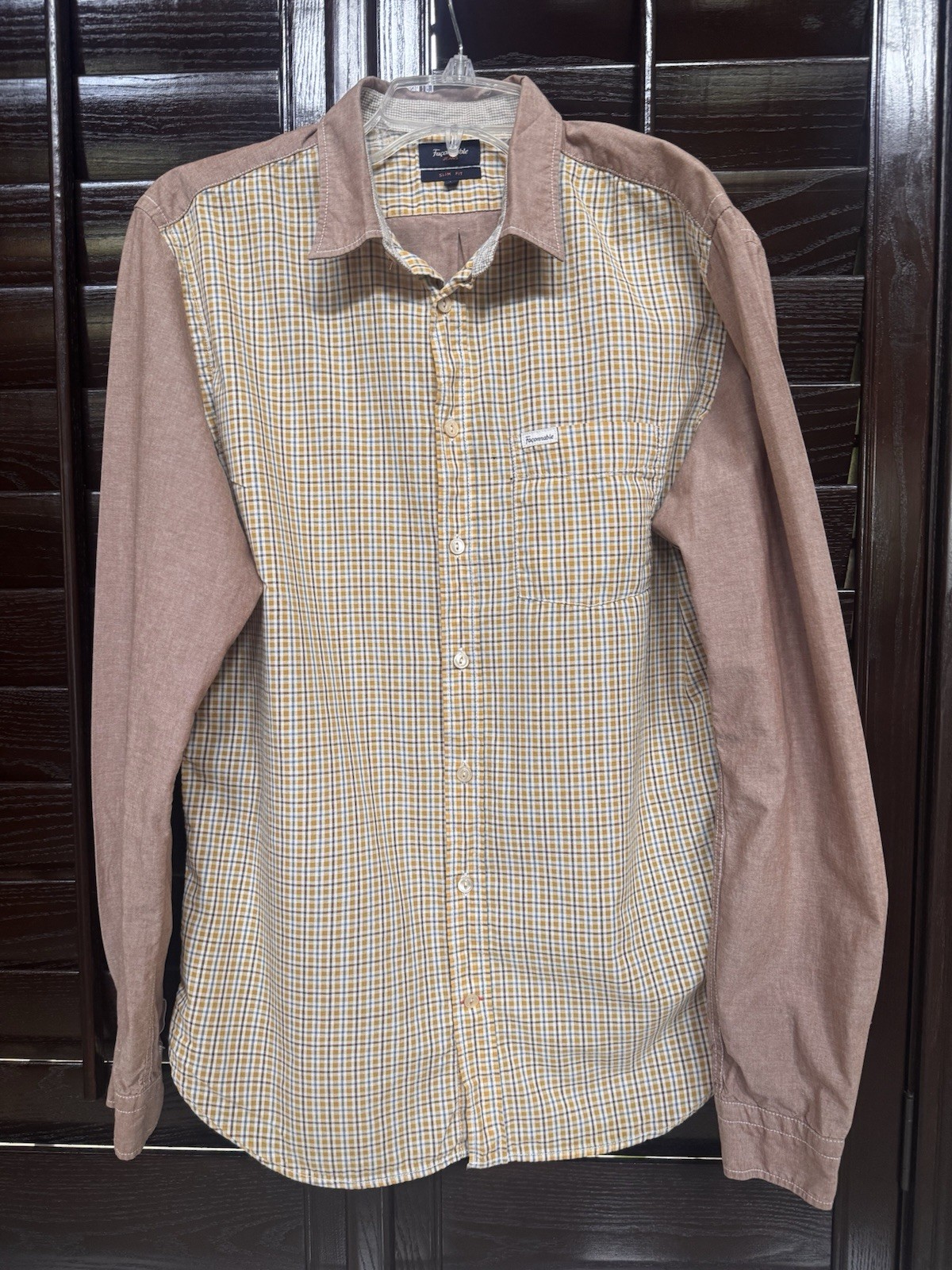 Faconnable Button-Up Shirt Men's Solid Long Sleev… - image 1