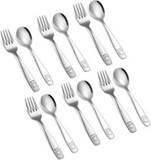 12 Pieces Kids Sierware Toddler Utensils Kids Forks and Spoons