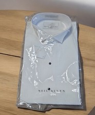 Neil Allyn Tuxedo Shirt NWT White Pleated Wing Collar Size S 30/31 Formal
