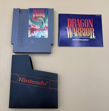 VTG NES Dragon Warrior Game Cartridge, Sleeve & Players Manual 1989 Tested/Works