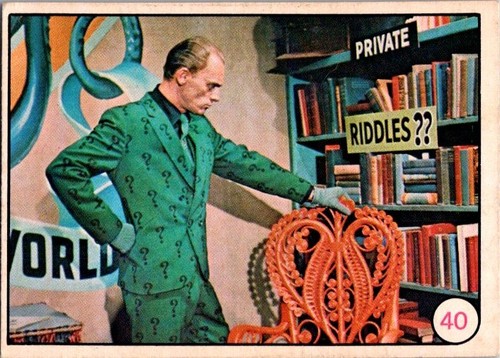 1966 Topps Batman Bat Laffs #40 The Riddler — Raw