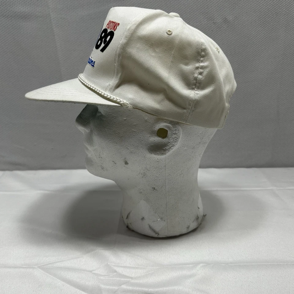 De colección Detroit Pistons Blanco 1989 Campeones del Mundo NBA Gorra/Gorra/Leer Foto 4 de 4
