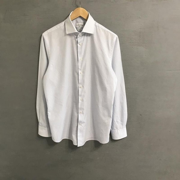 Men Hackett Shirt White Cotton 42 / XL / 50 #1VBV