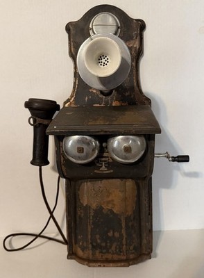 Antique telephone L.M.Ericsson - Fiddleback Wall Telephone - Rare