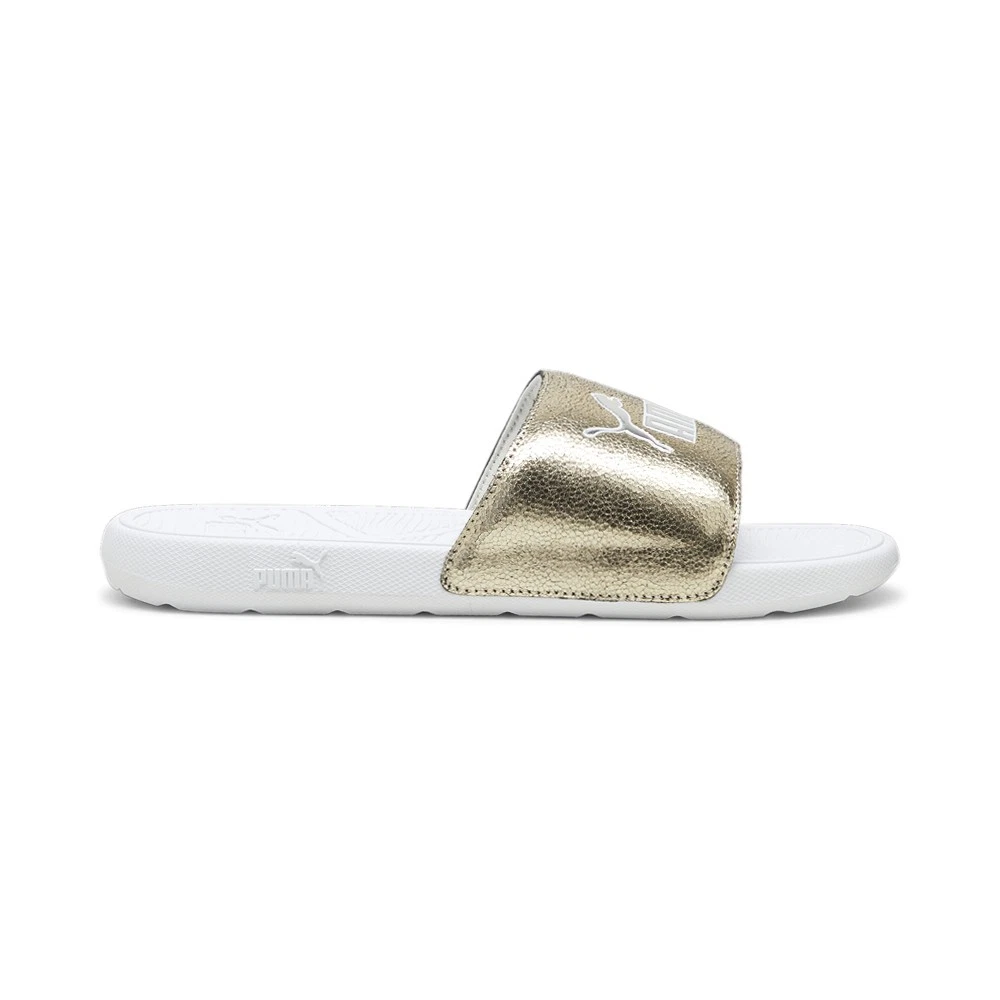 Sandali casual PUMA Cool Cat 2.0 metallizzati lucidi slide uomo oro bianco 39539501