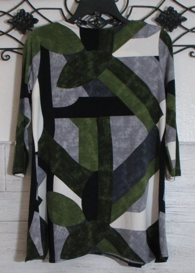 Alfani Women's Knit Top Size PM LOng Sleeve Multicolored Round Neck - Image 2 of 4