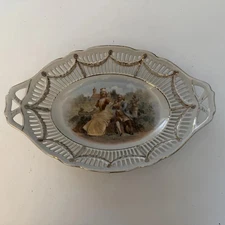 1940 RW Rudolf Wachter Victorian Porcelain Serving plate made in Bavaria.