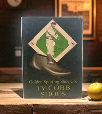 Ty Cobb Shoes Advertisement Print to Wood Sign Display Photo 8x10