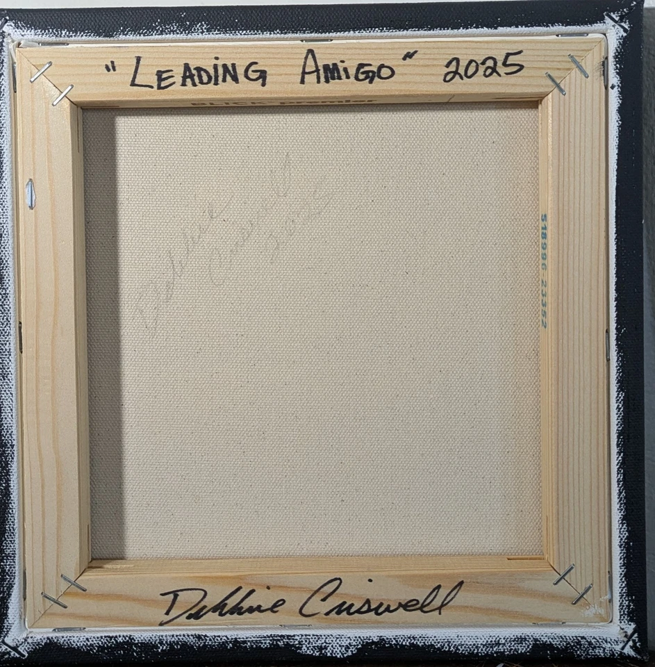 Pintura Arte Popular Original Hombre Líder Caballo País Invierno Paisaje Nieve Granja Foto 2 de 4