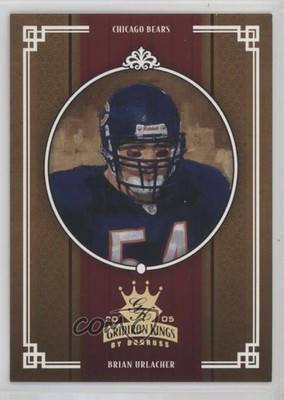 2005 Donruss Throwback Threads Gridiron Kings Gold 60/100 Brian Urlacher HOF nd3