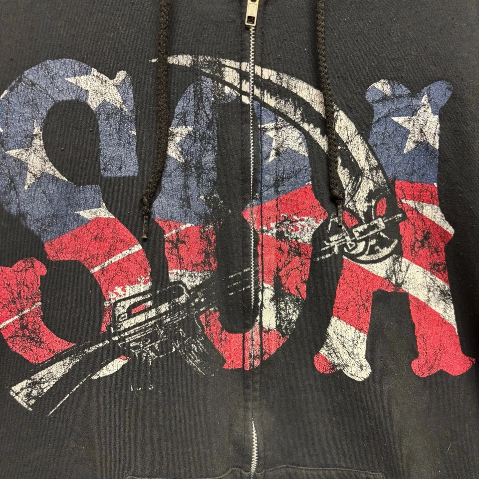Sons of Anarchy Sudadera con Capucha Cremallera 2XL Bandera Reaper Gráfico Doble Cara Bandera Libertad Foto 4 de 4