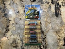 Soma Motorized Pull Go Die Cast 5 piece Train Set 2002 moc