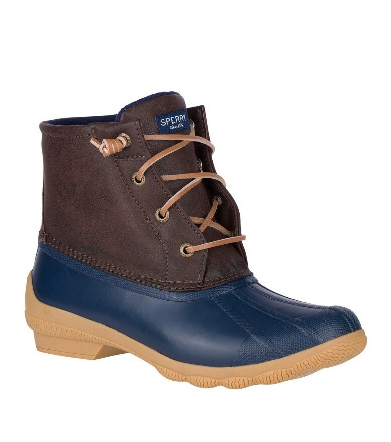 Sperry Syren Gulf Waterproof Duck Boots Memory Foam in Navy/Tan sz. 6.5 | eBay