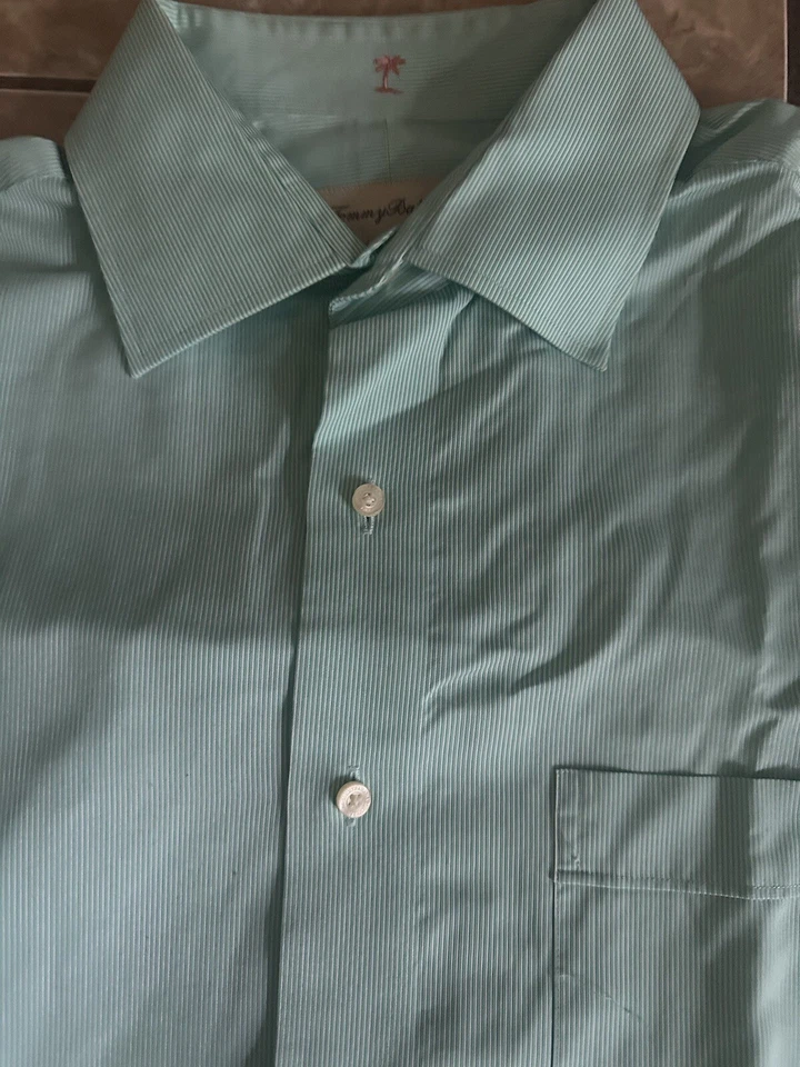 Camisa de vestir Tommy Bahama de algodón a rayas manga larga con botones para hombre 16 (34-35) Foto 2 de 4