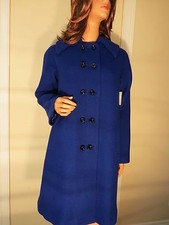 Nwt Women Milly Of New York Blue Lena Heliothope 100% Wool Coat Jacket Size 8