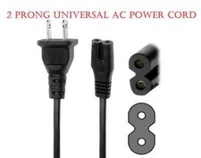 Standard 2 Prong Power Cord Cable AC Adapter Figure 8 US Plug 5FT