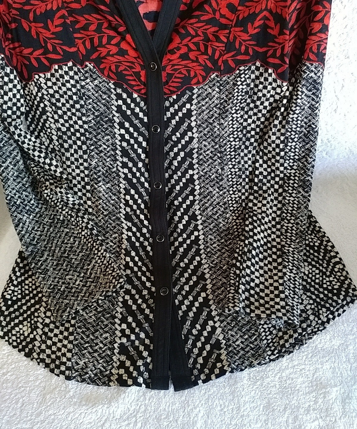 Soft Surroundings Multi Colored Snap Button Knit … - image 11