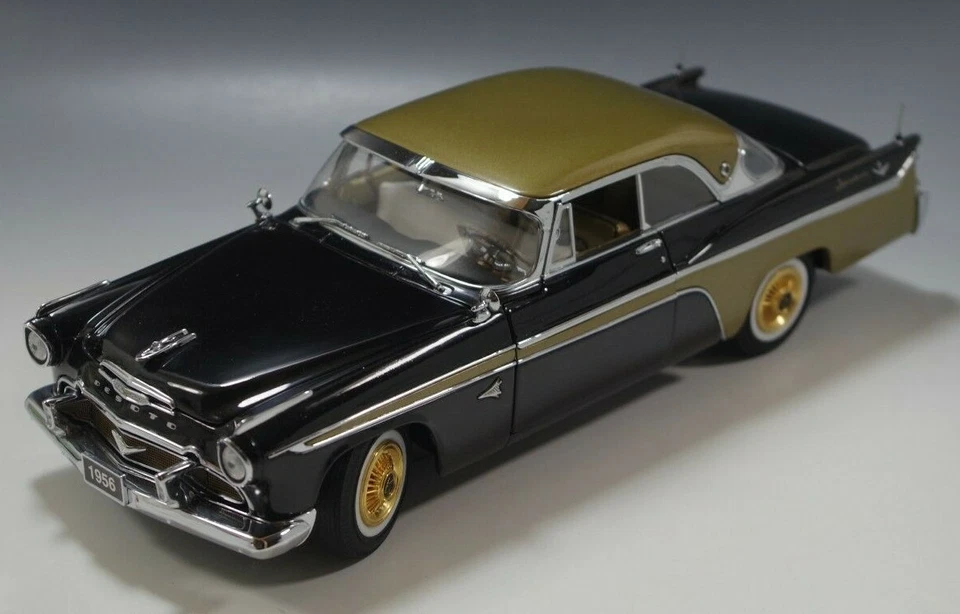 DANBYRY COMO NUEVO 1956 DESOTO AVENTURER COCHE NEGRO/DORADO ESCALA 1:24 FUNDIDO A PRESIÓN SIN USAR, EN CAJA----- Foto 2 de 4