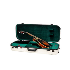 Crossrock Fiberglass Double Case-Universal to A F style Mandolins-TSA Lock