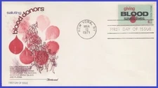 USA5 #1425 U/A FLEETWOOD FDC   Blood Donor