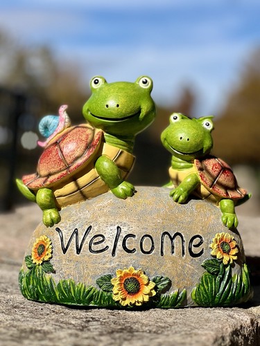 Schildkröten lustig Gartenzwerg Statue Harz Haus Rasen Ornament Skulptur Deko - Bild 1 von 10