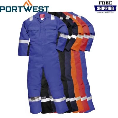 Portwest BIZ5 Flammhemmender HI-Vis Schweißoverall aus 100% Baumwolle 330g - Bild 1 von 4