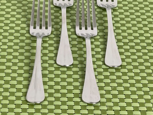 Wallace HARTFORD Stainless 4 Dinner Forks 18/10 Indonesia Glossy Flatware 7 7/8" - Picture 3 of 8
