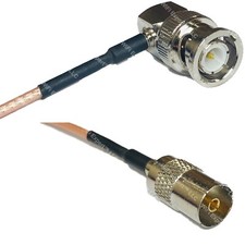 RG316 BNC MALE ANGLE to DVB TV Pal Female RF Cable Rapid-SHIP LOT