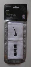 Nike Elite Wristbands Dri Fit Basketball White/Black One Pair