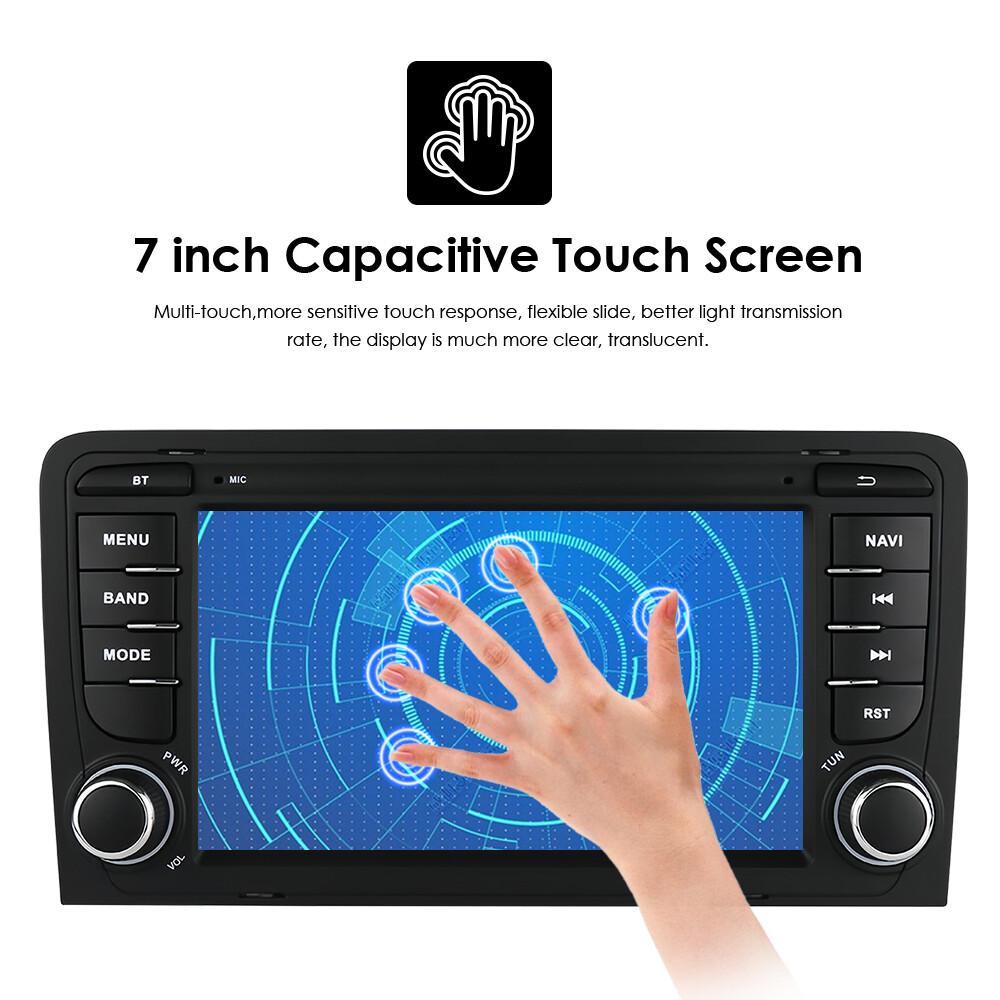 For Audi A3 2003-2013 Car Stereo Radio Fit Apple Carplay Android Auto GPS Wifi E